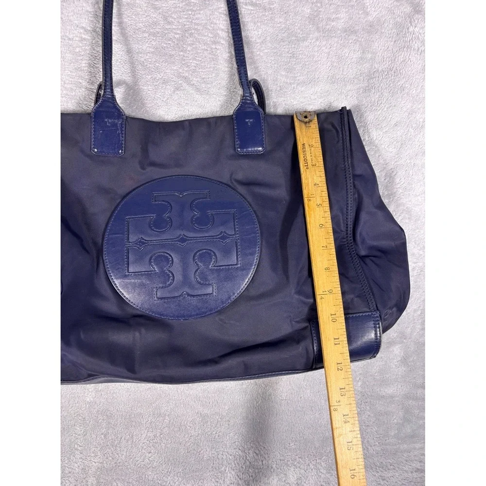 Tory Burch Ella Tote Bag L Blue Womens large
